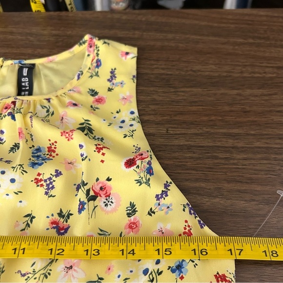 Design lab Floral Yellow Sleeveless Dress S - Picture 9 of 12
